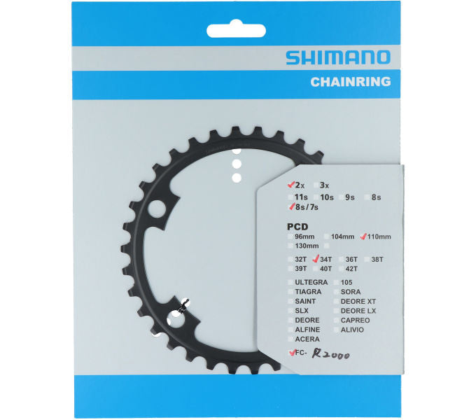 Kettenblatt SHIMANO Kettenblatt CLARIS FC-R2000 34 Zähne Grau