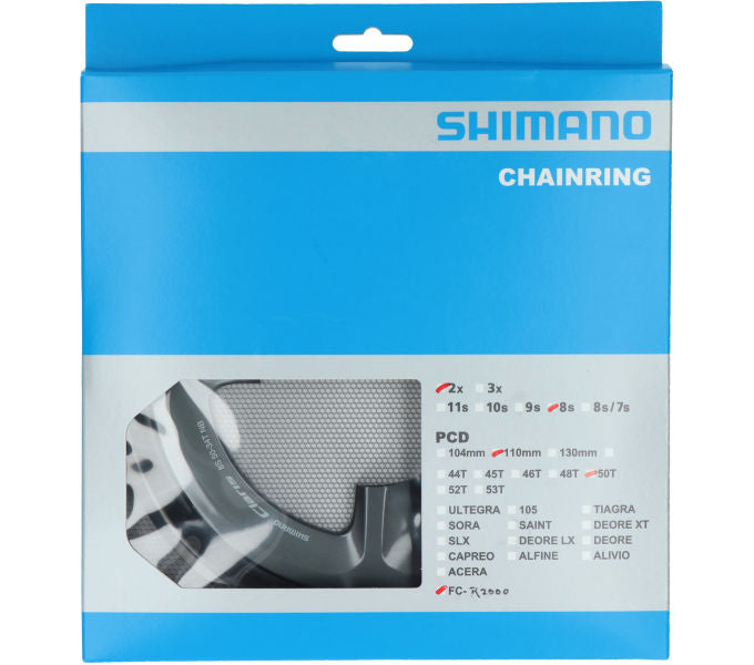 Kettenblatt SHIMANO Kettenblatt CLARIS FC-R2000 50 Zähne für KSR Grau