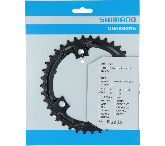 Kettenblatt SHIMANO Kettenblatt CLARIS FC-R2030 39 Zähne Schwarz