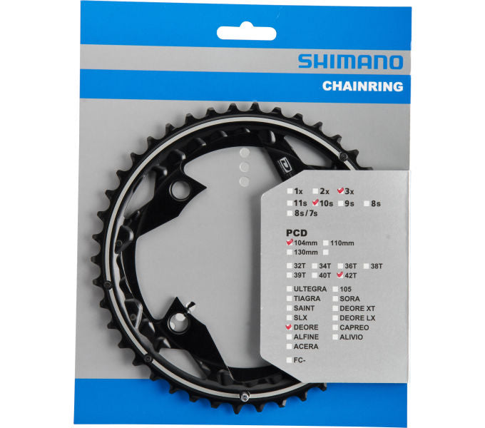 Kettenblatt SHIMANO Kettenblatt DEORE FC-M610 FC-T611 42 Zähne