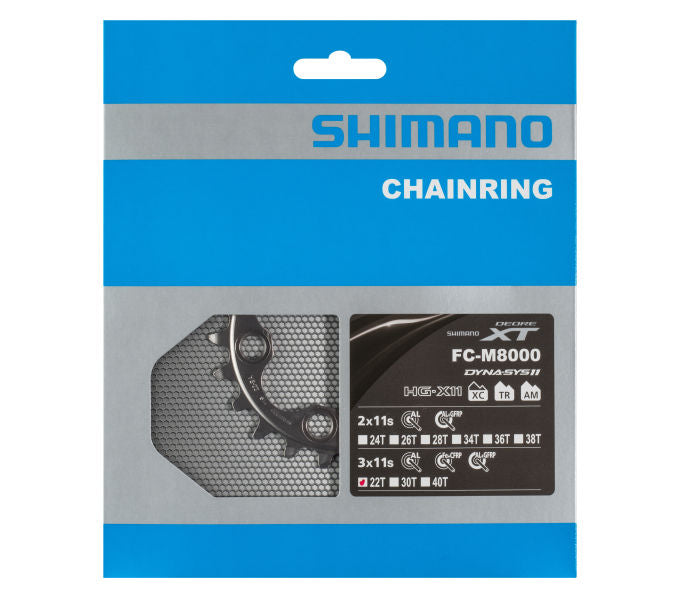 Kettenblatt SHIMANO Kettenblatt DEORE XT FC-M8000 22 Zähne