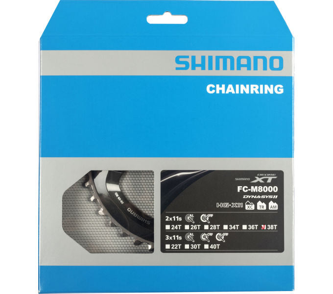 Kettenblatt SHIMANO Kettenblatt DEORE XT FC-M8000 38 Zähne