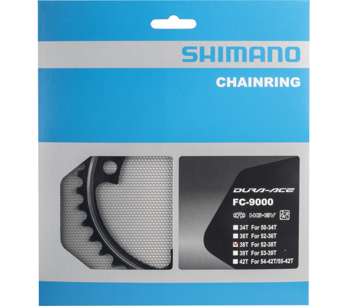 Kettenblatt SHIMANO Kettenblatt DURA-ACE FC-9000 38 Zähne Schwarz