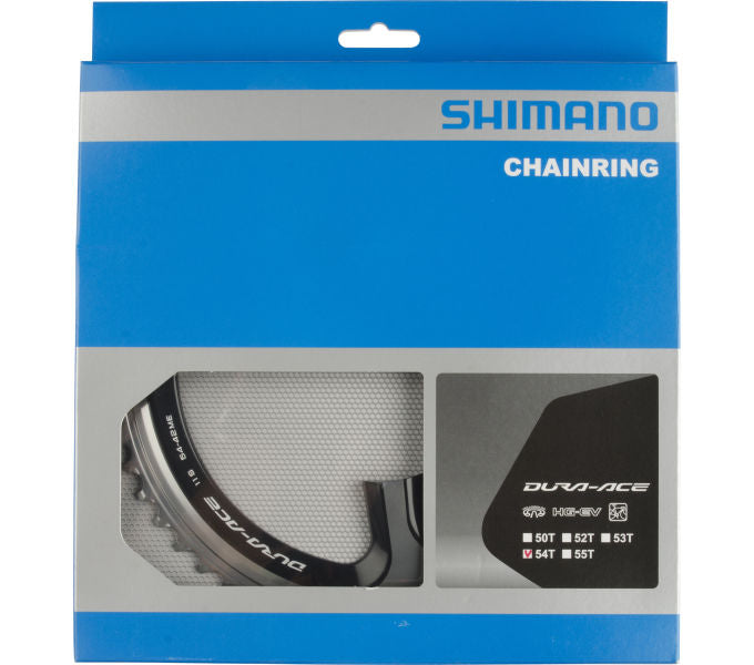 Kettenblatt SHIMANO Kettenblatt DURA-ACE FC-9000 54 Zähne Silber-Schwarz