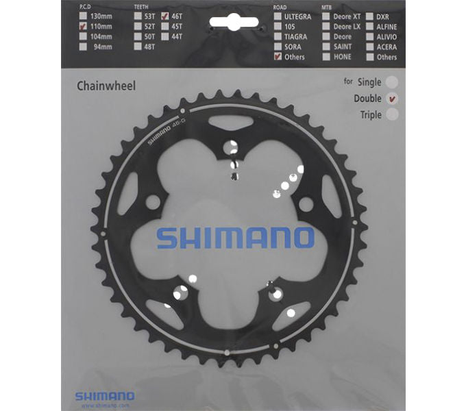 Kettenblatt SHIMANO Kettenblatt FC-CX50 46 Zähne Schwarz