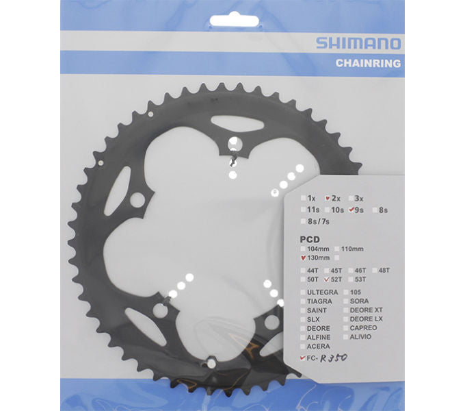 Kettenblatt SHIMANO Kettenblatt FC-R350 52 Zähne Schwarz