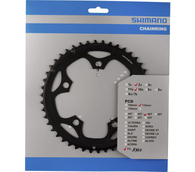 Kettenblatt SHIMANO Kettenblatt FC-R460 46 Zähne Schwarz