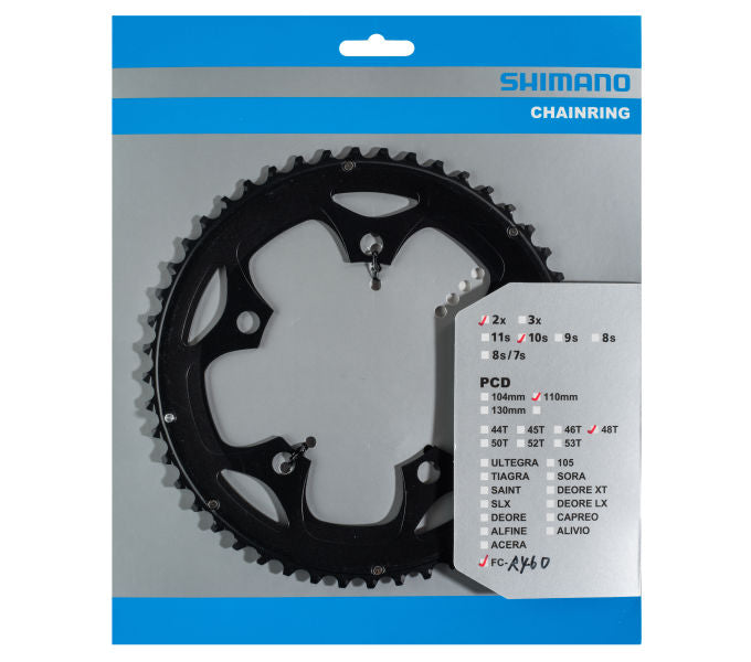 Kettenblatt SHIMANO Kettenblatt FC-R460 48 Zähne Schwarz