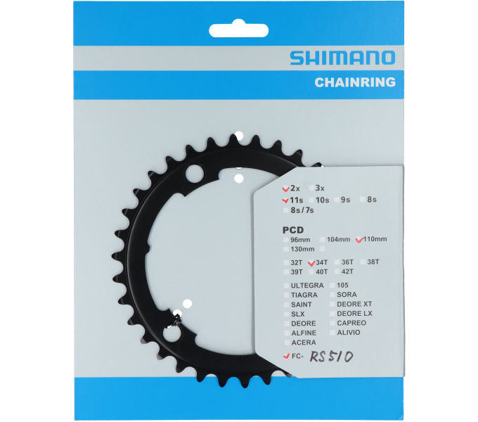 Kettenblatt SHIMANO Kettenblatt FC-RS510 34 Zähne Schwarz