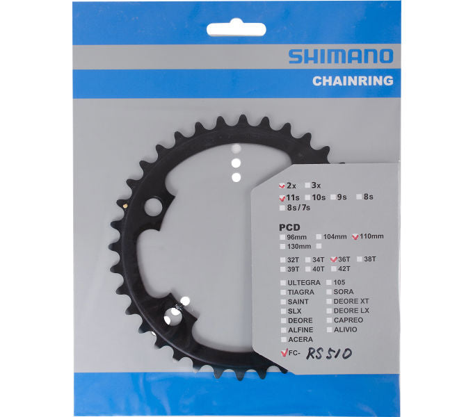 Kettenblatt SHIMANO Kettenblatt FC-RS510 36 Zähne Schwarz