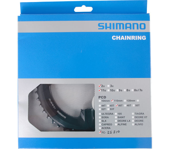 Kettenblatt SHIMANO Kettenblatt FC-RS510 46 Zähne Schwarz