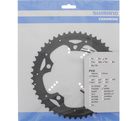 Kettenblatt SHIMANO Kettenblatt SORA FC-3503 50 Zähne für KSR Schwarz