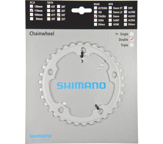 Kettenblatt SHIMANO Kettenblatt TIAGRA FC-4650 34 Zähne Silber