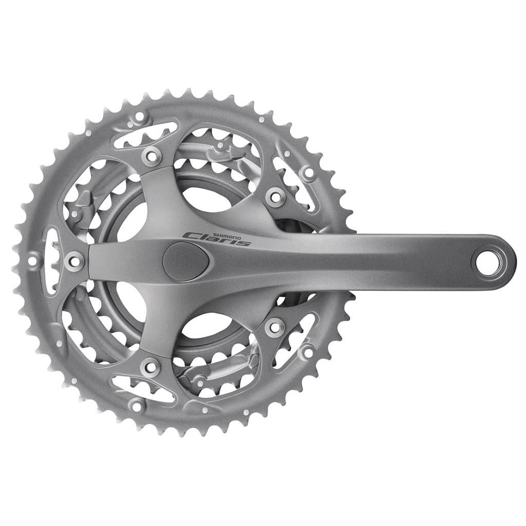 Kurbelgarnitur Rennrad Shimano Kurbelgarnitur Claris 175 50-39-30Sil