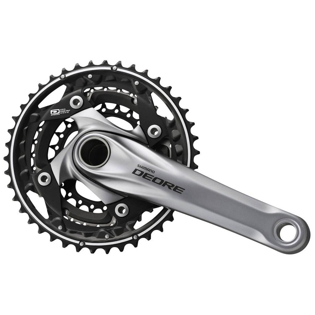 Kurbelgarnitur MTB Shimano Kurbelgarnitur Deore 175 42-32-24 Silber