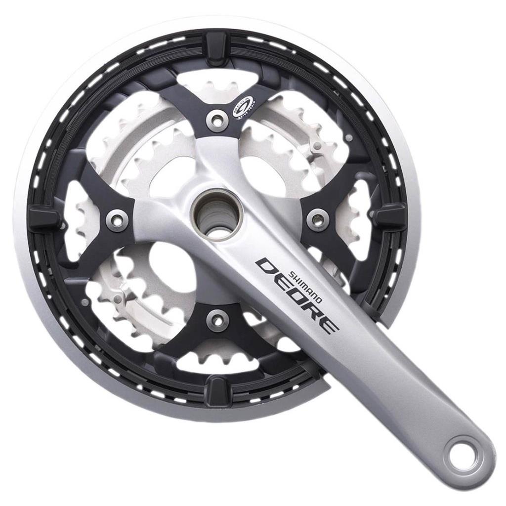 Kurbelgarnitur MTB Shimano Kurbelgarnitur Deore 175 48-36-26 Silber