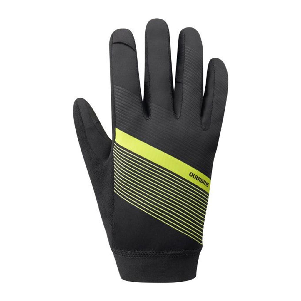 Unisex Shimano Wind Control Gloves Gelb S