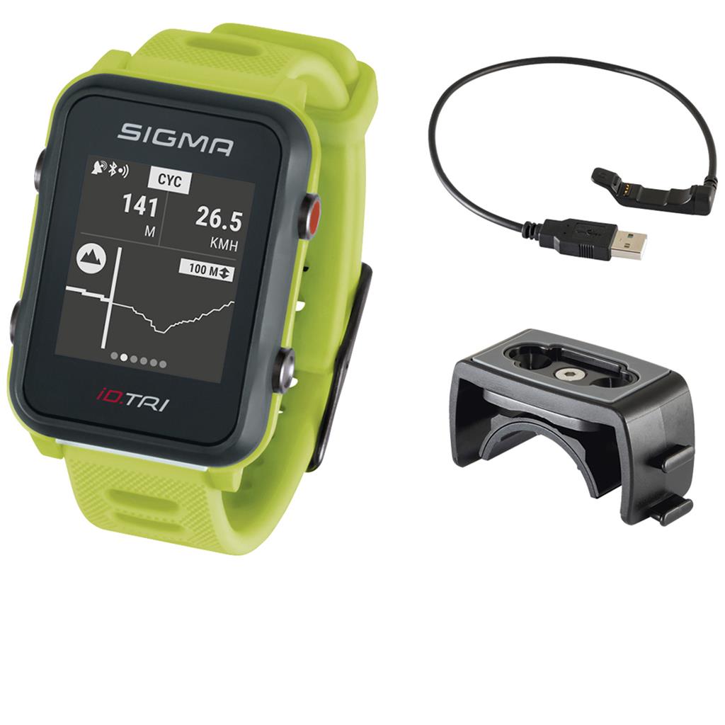 SportuhrTrack Sigma Sportuhr ID Tri neon grün Basic