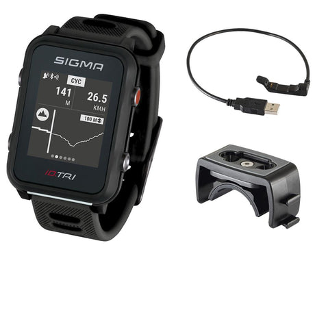 SportuhrTrack Sigma Sportuhr ID Tri schwarz Basic