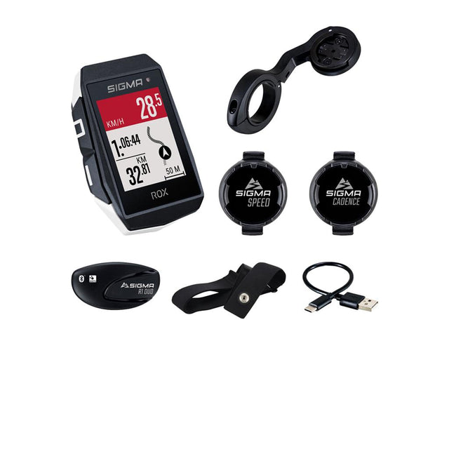 Kabellos Sigma Tacho ROX 111 Evo weiß-schwarz Sensor Set